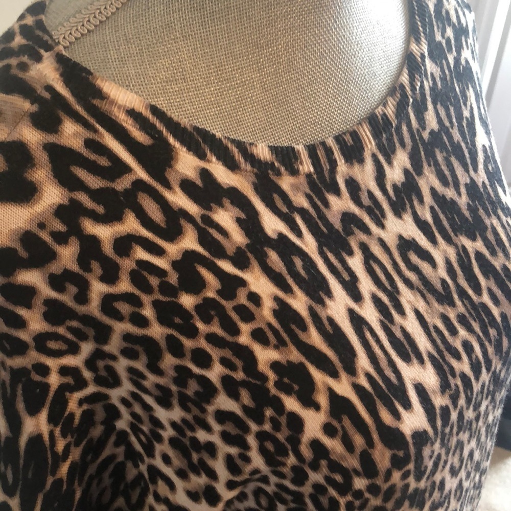 Cable & Gauge Animal Print Zip Back Sweater Size XL - Picture 6 of 9